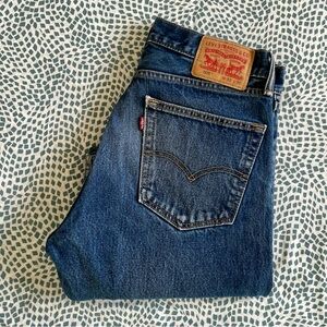 Levi's 505 Men's Dark Blue Straight-Leg Denim Jeans Levi Strauss 32” x 30”